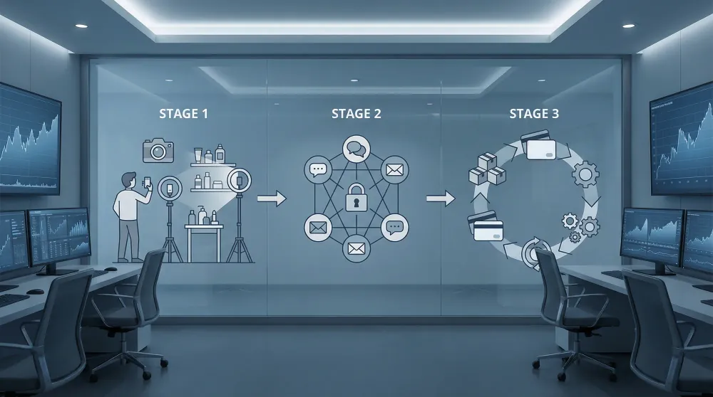 如何做:TikTok到私域的“3段式承接闭环”