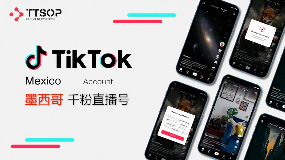 墨西哥TikTok满月千粉号直播号